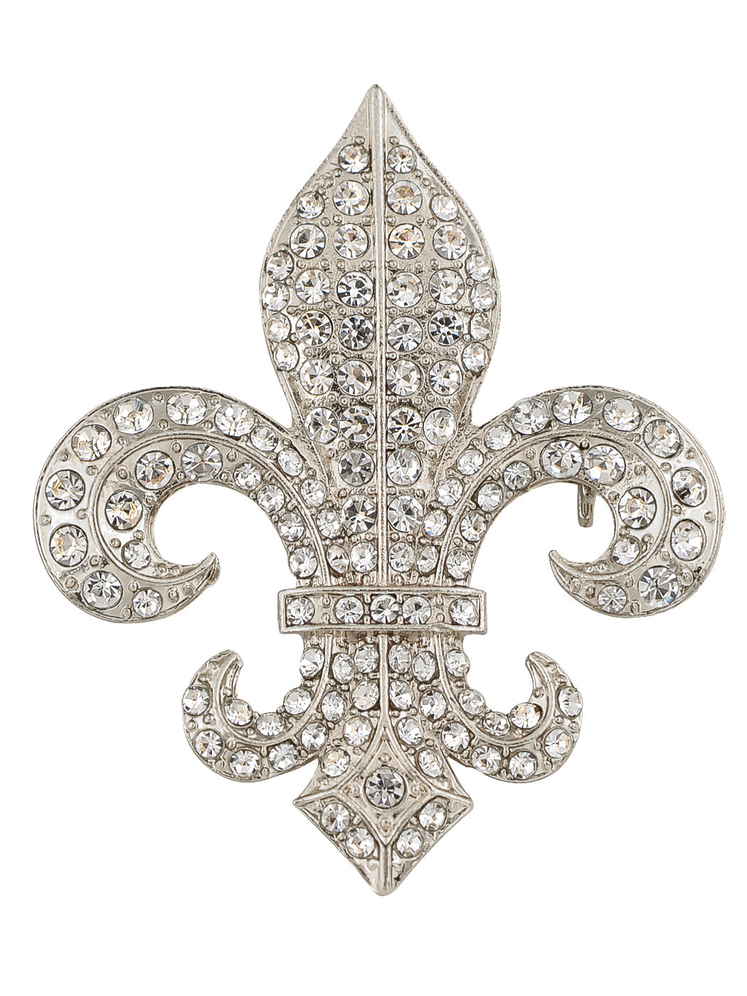 Black Gothic Medieval Royal Fleur De Lis Lily Brooch Pin