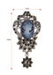 Alilang Vintage Inspired Crystal Rhinestone Victorian Lady Cameo Brooch Pin flower Pendant