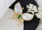 Alilang Sparkling Zircon Seashell Butterfly Brooch Pin With Crystal Rhinestones For Wedding Party