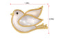 Alilang Seashell Crystal Rhinestones Flying Dove Bird Pin Brooch For Women Girls Cute Animal Jackets Hat Badges Brooches Pins Lovely Jewelry