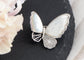 Alilang Seashell Sparkling Zircon Crystal Rhinestone Winged Butterfly Brooch Pin