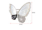 Alilang Seashell Sparkling Zircon Crystal Rhinestone Winged Butterfly Brooch Pin