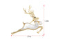 Alilang Crystal Rhinestone Pearl Natural Seashells Christmas Deer Animal Jewelry Pin Brooch Gifts For Women Teen Girls