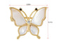Alilang Sparkling Zircon Seashell Butterfly Brooch Pin With Crystal Rhinestones For Wedding Party