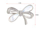 Alilang Elegant Natural Seashell Rhinestones Bow Knot Pearl Pin Brooch