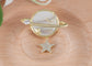 Alilang Golden Tone Earth Mirror Star And Crescent Moon Brooch Pin Natural Shell Zircon Brooch For Women Girls Jackets Jewelry Gifts