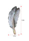 Alilang Natural Abalone Shell Silver Tone Feather Fashion Brooch Pin Accessories