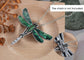 Alilang Natural Abalone Shell Silver Tone Alloy Dragonfly Insect Versatile Fashion Brooch Pin