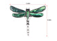 Alilang Natural Abalone Shell Silver Tone Alloy Dragonfly Insect Versatile Fashion Brooch Pin