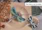 Alilang Natural Abalone Shell Silver Tone Alloy Dragonfly Insect Versatile Fashion Brooch Pin