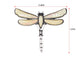 Alilang Natural Abalone Shell Silver Tone Alloy Dragonfly Insect Versatile Fashion Brooch Pin