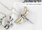 Alilang Natural Abalone Shell Silver Tone Alloy Dragonfly Insect Versatile Fashion Brooch Pin