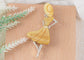 Alilang Dancer Girl Natural Abalone Shell Sliver Tone Alloy Brooch Pin Necklace Pendant