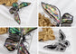 Alilang Silvery Tone Natural Abalone Shell Butterfly Insect Brooch Pin Pendant