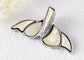 Alilang Gunmetal Tone Abalone Shell Fishtail Brooch Pin Fish Whale Tail Pendant