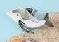 Alilang Silvery Tone White Abalone Shell Dolphin Ocean Sea Animal Brooch Pin Pendant