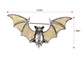 Alilang Antiqued Silver Tone Abalone Shell Vampire Bat Brooch Pin for Halloween Accessories