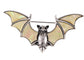 Alilang Antiqued Silver Tone Abalone Shell Vampire Bat Brooch Pin for Halloween Accessories