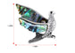 Alilang Silver Tone Abalone Shell Flying Peace Dove Hummingbird Bird Animal Brooch Pin & Pendant Scarf Collar Fashion Jewelry