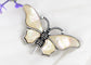 Alilang Vintage Silvery Tone Abalone Shell Butterfly Insect Brooch Pin Pendant Custom Jewelry Gifts for Women Teen Girls