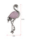 Alilang Antiqued Silvery Tone Abalone Shell Flamingo Bird Animal Brooch Pin Collar Lapel Pins & Pendant