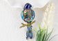 Alilang Multicolored Enamel Large Stones Bird Animal Brooch Pin Pendant Custom Jewelry Gifts for Women Teen Girls