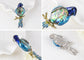 Alilang Multicolored Enamel Large Stones Bird Animal Brooch Pin Pendant Custom Jewelry Gifts for Women Teen Girls