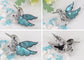 Alilang Silver Tone Abalone Shell Flying Peace Dove Hummingbird Bird Animal Brooch Pin & Pendant Scarf Collar Fashion Jewelry