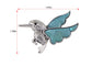 Alilang Silver Tone Abalone Shell Flying Peace Dove Hummingbird Bird Animal Brooch Pin & Pendant Scarf Collar Fashion Jewelry