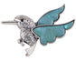 Alilang Silver Tone Abalone Shell Flying Peace Dove Hummingbird Bird Animal Brooch Pin & Pendant Scarf Collar Fashion Jewelry