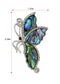 Alilang Vintage Silvery Tone Abalone Shell Butterfly Insect Brooch Pin Pendant Custom Jewelry Gifts for Women Teen Girls