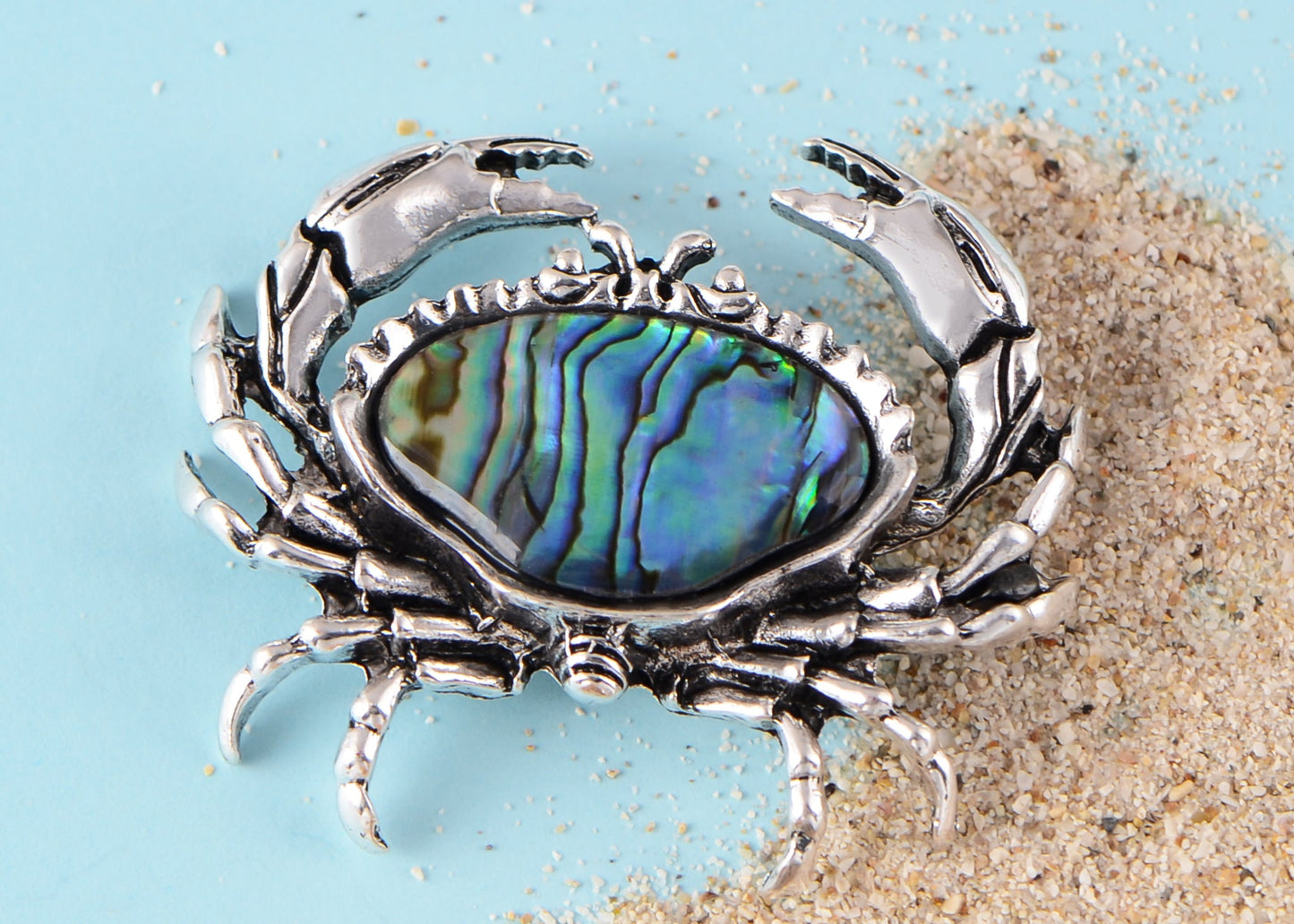 Alilang Abalone Shell Crab Sea Animal Brooch Pin & Pendant, Suit Lapel Pin for Valentine's Day Anniversary Birthday Gifts