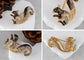 Alilang Antique Silvery Tone Crystal Colored Rhinestones Squirrel Tail Brooch Pin