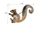 Alilang Antique Silvery Tone Crystal Colored Rhinestones Squirrel Tail Brooch Pin