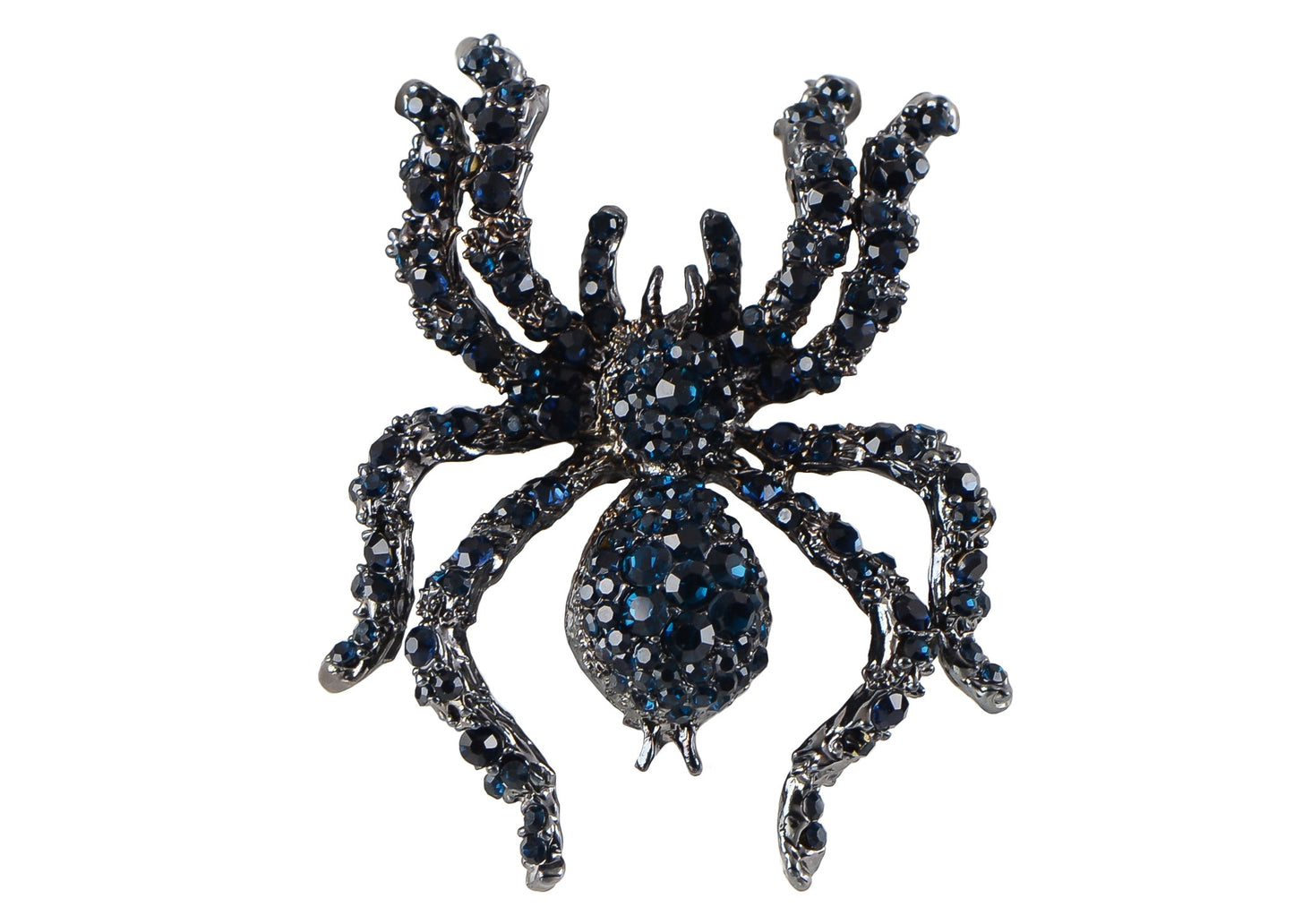 Alilang Black Crystal Rhinestone Spider Brooch Pin Halloween Decoration and Cosplay Accessory Jewelry