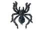 Alilang Black Crystal Rhinestone Spider Brooch Pin Halloween Decoration and Cosplay Accessory Jewelry