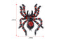 Alilang Black Crystal Rhinestone Spider Brooch Pin Halloween Decoration and Cosplay Accessory Jewelry