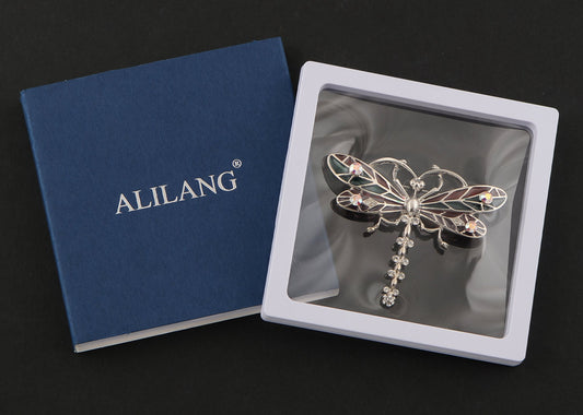 Glitzy Color Enamel Body Ab Dragonfly Bug Fly Brooch Pin