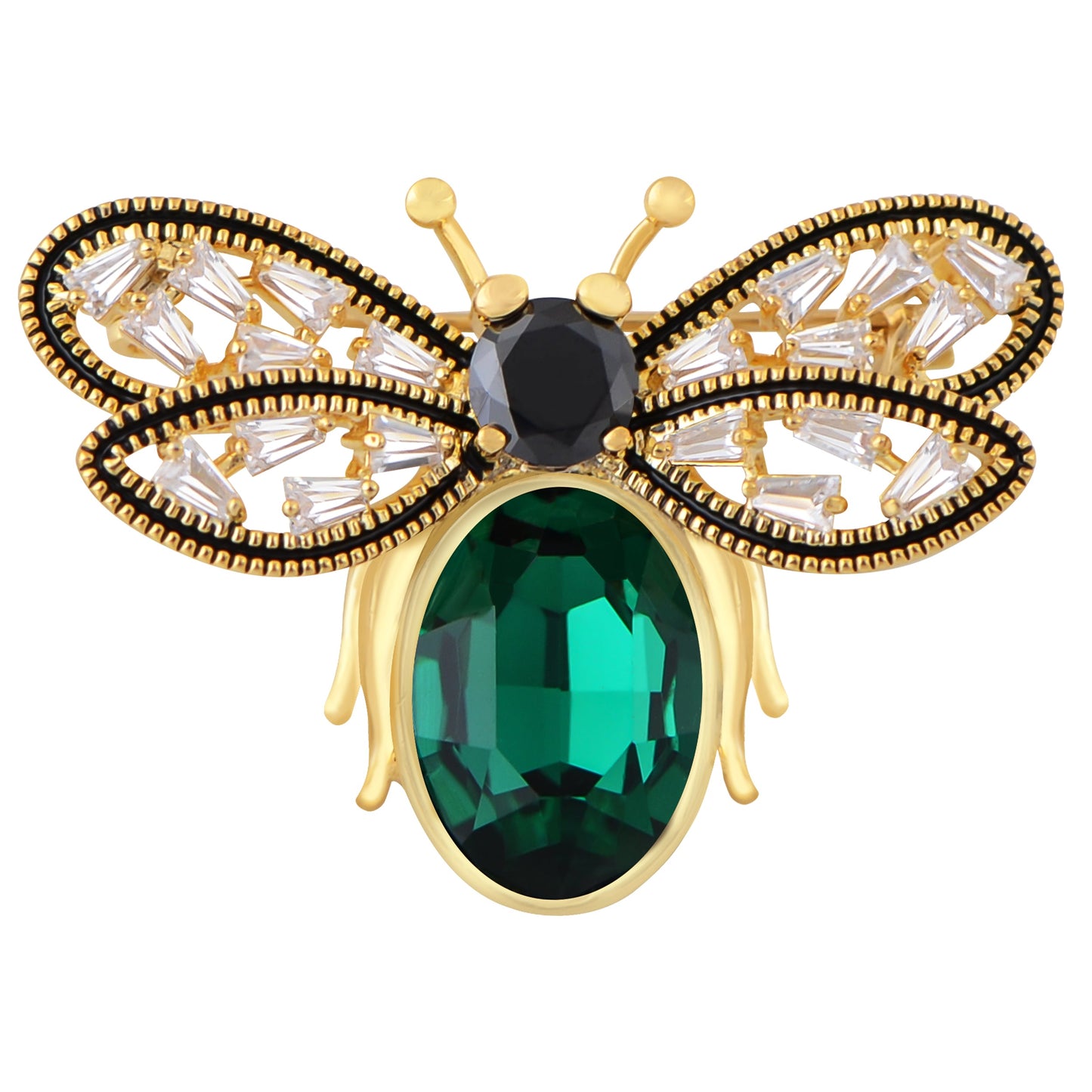 Bee Brooch Pin for Women Zircon Animal Brooches Crystal Honeybee Bumblebee Lapel Pins