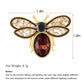 Bee Brooch Pin for Women Zircon Animal Brooches Crystal Honeybee Bumblebee Lapel Pins