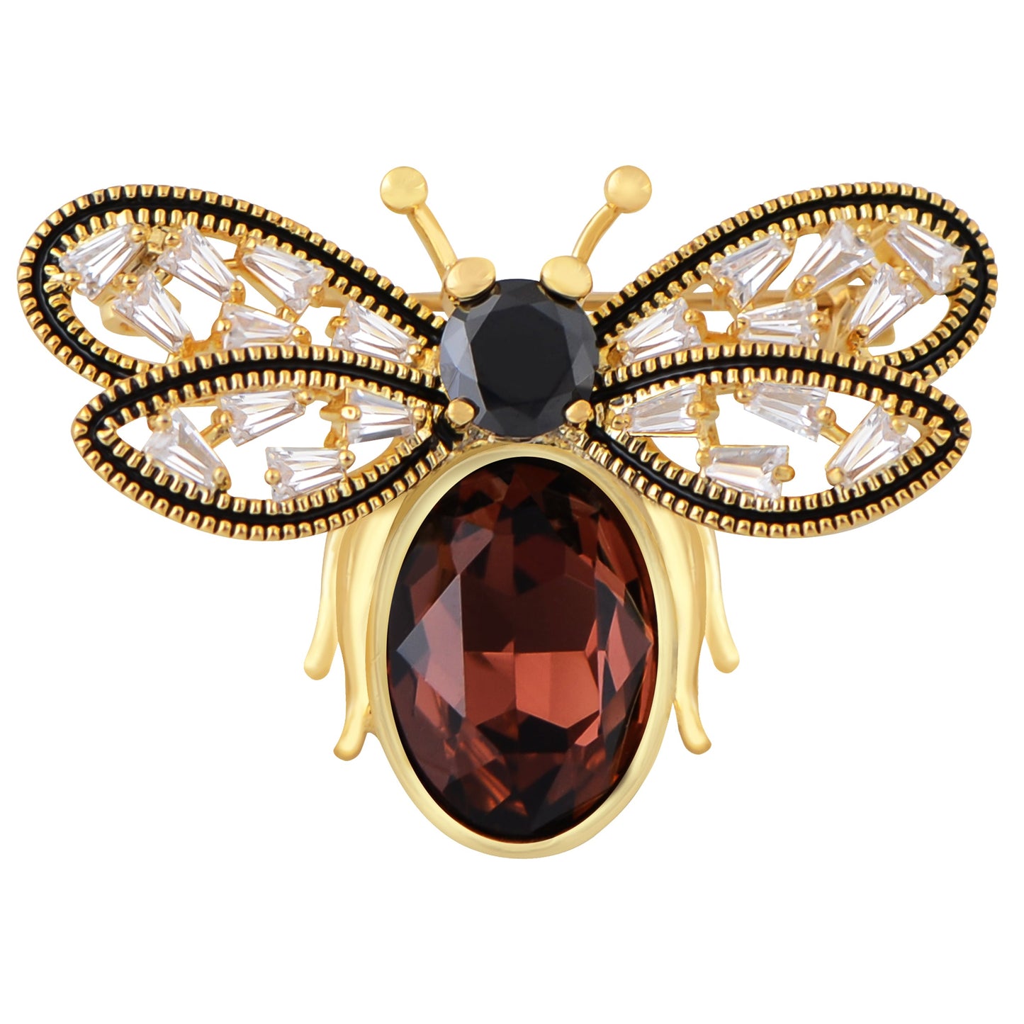Bee Brooch Pin for Women Zircon Animal Brooches Crystal Honeybee Bumblebee Lapel Pins
