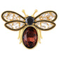 Bee Brooch Pin for Women Zircon Animal Brooches Crystal Honeybee Bumblebee Lapel Pins