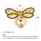 Bee Brooch Pin for Women Zircon Animal Brooches Crystal Honeybee Bumblebee Lapel Pins