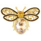 Bee Brooch Pin for Women Zircon Animal Brooches Crystal Honeybee Bumblebee Lapel Pins