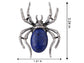 Antique Silvery Tone Abalone Shell Stone Spider Brooch Lapel Pins Pendant Halloween Jewelry