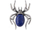 Antique Silvery Tone Abalone Shell Stone Spider Brooch Lapel Pins Pendant Halloween Jewelry