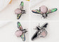 Antique Silvery Tone Abalone Shell Stone Honey Bee Insect Brooch Lapel Pins Pendant Animal Jewelry