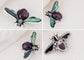 Antique Silvery Tone Abalone Shell Stone Honey Bee Insect Brooch Lapel Pins Pendant Animal Jewelry