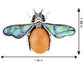 Antique Silvery Tone Abalone Shell Stone Honey Bee Insect Brooch Lapel Pins Pendant Animal Jewelry