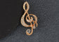 Elegant Rhinestone Crystal Treble Clef Music Note Brooch Pin ¨C for Scarf, Sweater, Wedding, Christmas Costume Accessories
